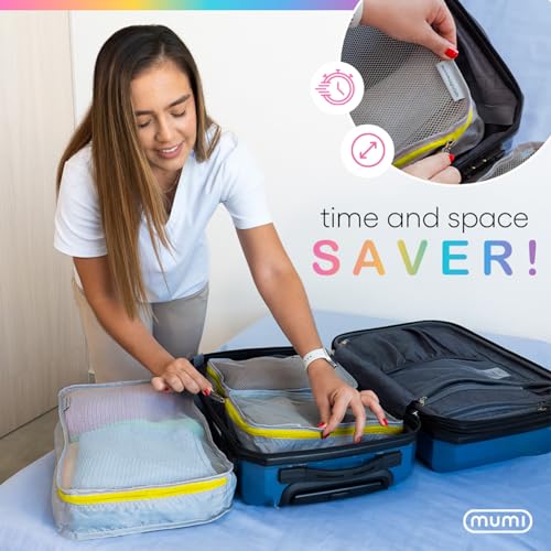 MUMI Packing Cubes for Travel - 5 Set Luggage Organizer Bags, Aqua by MUMI - Image 4