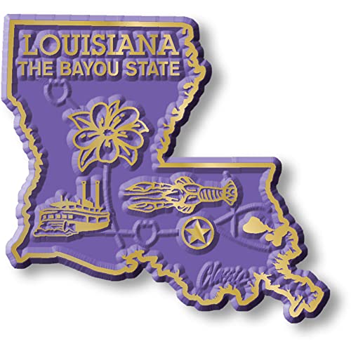 Imán Decorativo Clásico Pequeño Louisiana 2.2 x 2.1 pulg