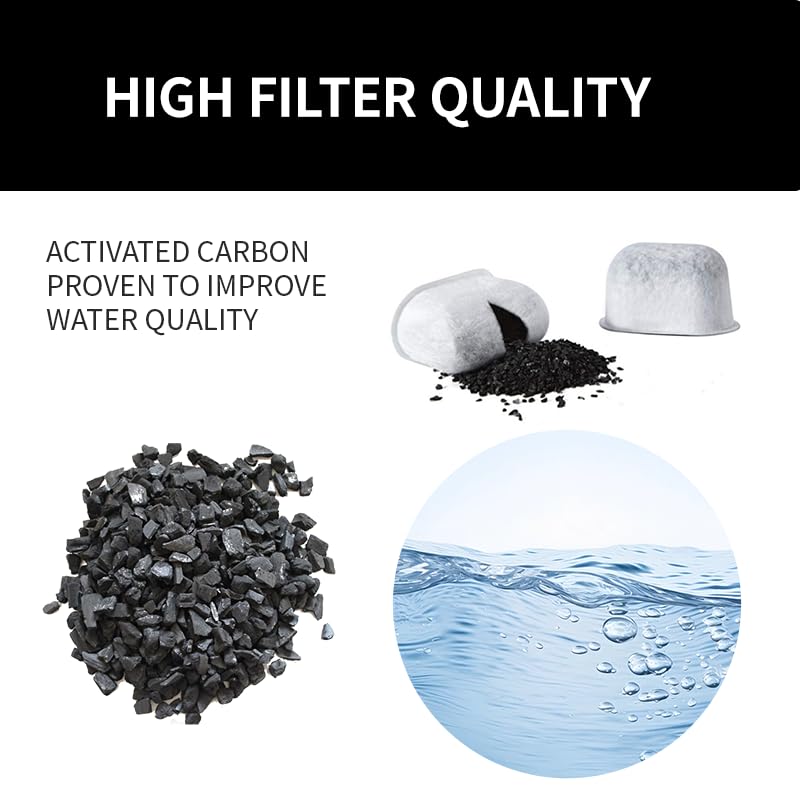 10 Pack Water Filter Inserts for Ninja Luxe Caf ES601 ES701 Charcoal Filters for Espresso Machines and Coffee — view 3