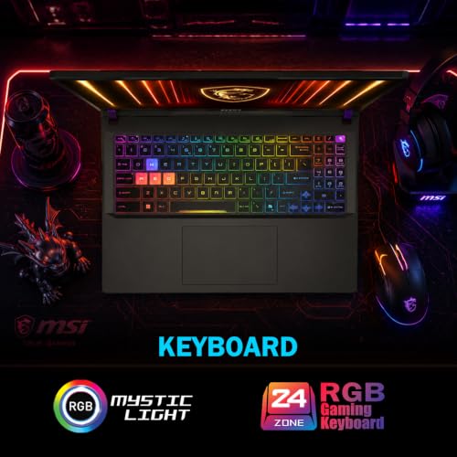 Image of MSI Vector 16 inch QHD+ 240Hz Gaming Laptop 2026, Intel Core Ultra 7 255HX (>i9-14900HX), NVIDIA GeForce RTX 5070 Ti, 64GB DDR5 1TB SSD, RGB Backlit KB, WiFi 7, Bluetooth 5.4, Copilot Key, Windows 11 Pro