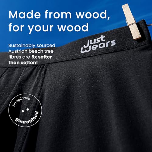 JustWears Boxer Briefs - Pack of 2 | Anti Chafing, No Ride Up, Organic Underwear for Men | For Everyday Wear or Sports2