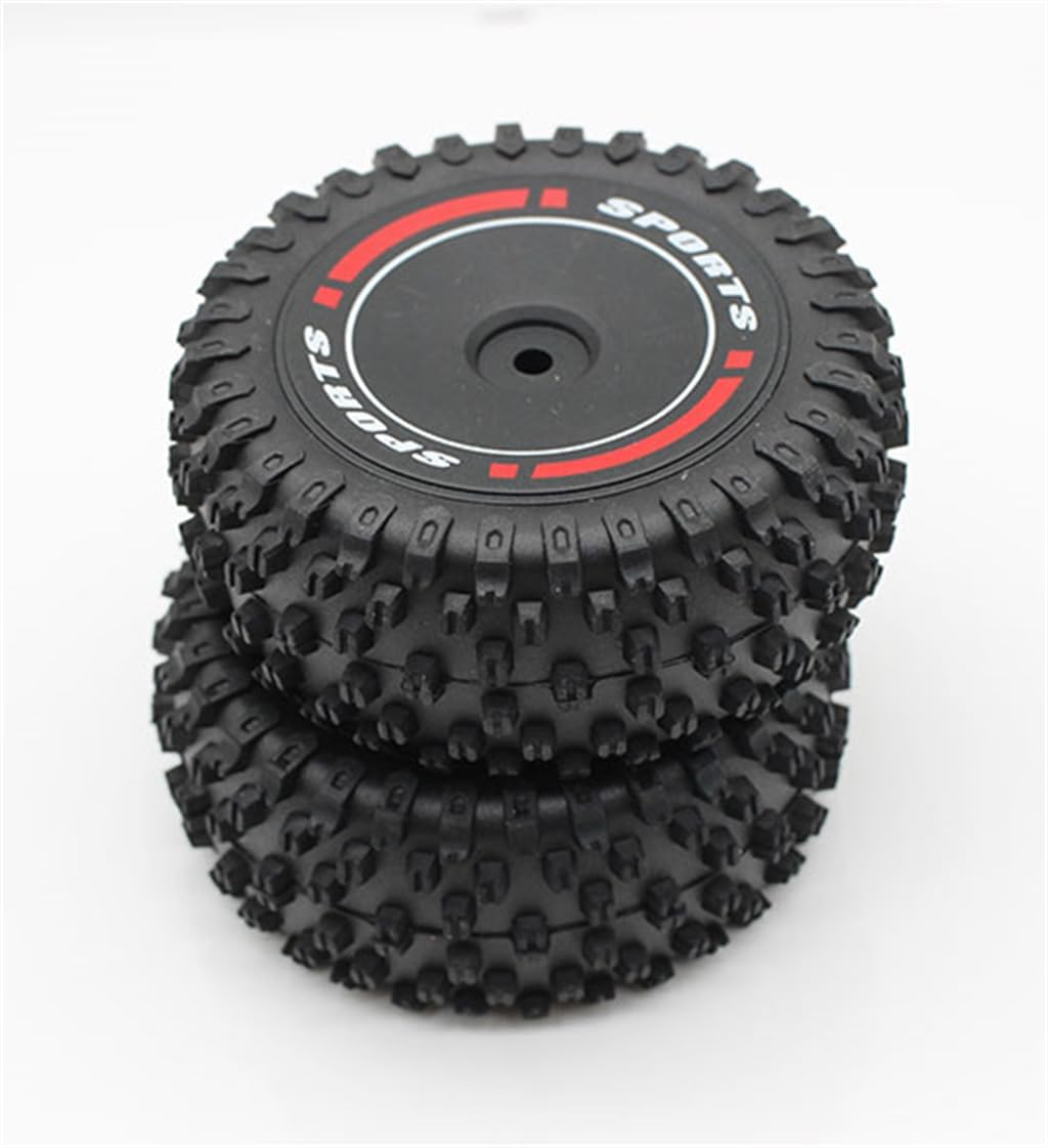 KingVal Replacement Front and Rear Wheel Tire RC Spare Parts Compatible with WLtoys 124010 RC Car