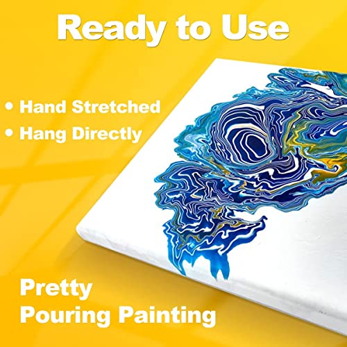 Stretched Canvases For Painting 8 Pack 9X12 Inch, 100% Cotton 12.3 Oz Triple Primed Painting Canvas, 3/4" Profile Acid-Free Paint Canvas Blank Canvas For Acrylic Pouring Oil Watercolor Painting #TOP3