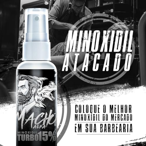 3 Tonico Fortalecedor Macho Alfa para Crescimento de Barba Preenchimento de Falhas e Fortalecimento