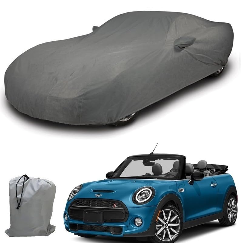 Image of ARCUATE Triple Layer Custom fit Car Body Cover for Mini Cooper Convertible |Top Layer Dustrproof | Middle Layer Waterproof | Bottom Layer Scratch Protection | Outdoor Indoor Fabric