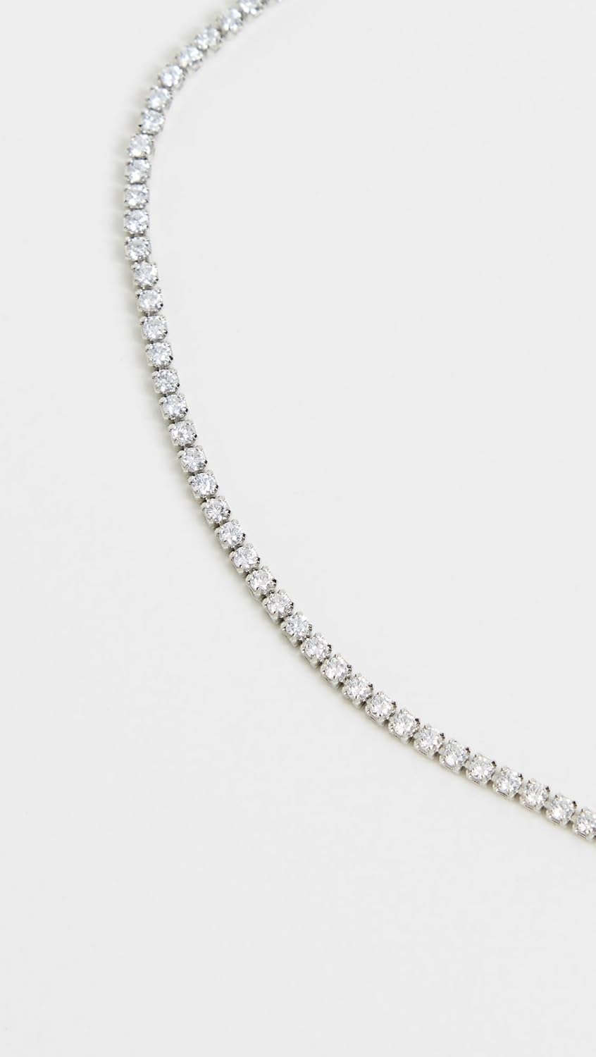 SHASHI Women's Micro Teeny Tiny Tennis Bracelet, Silver, One Size - Image 3