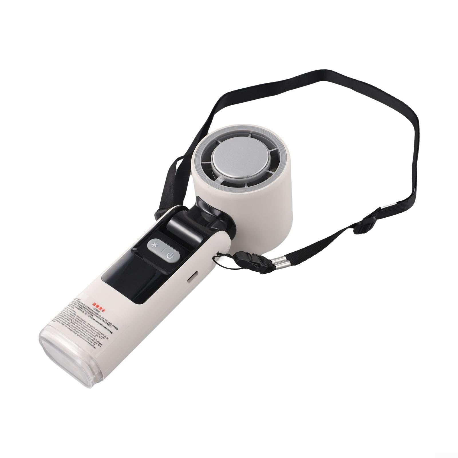 Ventilatore portatile alimentato con display digitale, 100 velocità turbo, per campeggio, viaggi, casa, ufficio, portatile, soluzione di raffreddamento compatta (bianco refrigerante)