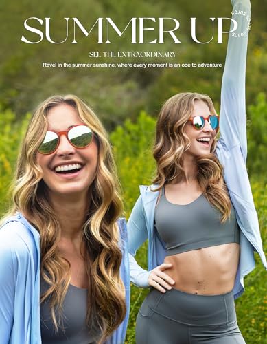 SOJOS TR90 Polarized Small Round Sunglasses for Women Men Vintage Style UV400 Lens SJTR21132