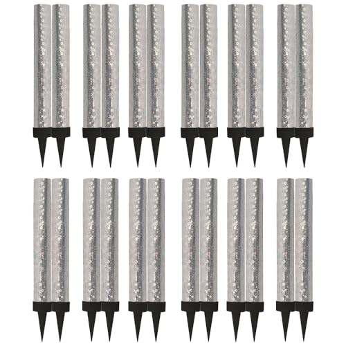 ZOPPER 24 Silver Fountain Cake Candles with Holder Cupcake Topper Sparkler Ideal for Celebration Cakes, Birthday Parties, Baby Showers