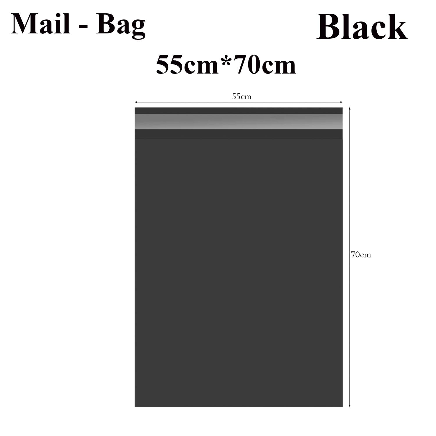 Lot de 200 sacs postaux en polyéthylène flexibles avec fermeture auto-adhésive, légers (55 x 70 cm)