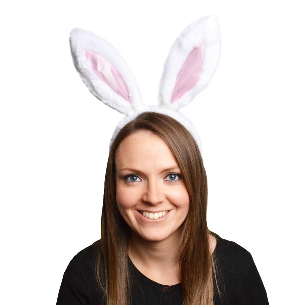 Fun Machine White Easter Bunny Ears