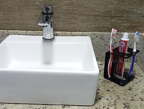 Organizador em Acrilico para Escovas de Dentes e Pasta de Dente, Pia de Banheiro