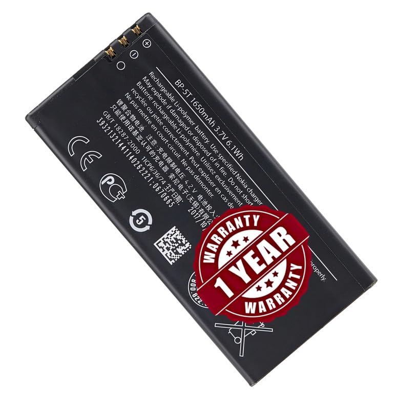 Image of Original BP-5T Battery Compatible for Nokia Lumia 820 - (1450mAh) - 1 Year Warranty JK1