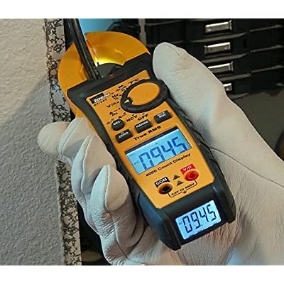 IDEAL Electrical 61-747 TightSight 400 Amp 600-Volt Digital Truerms AC/DC Clamp Meter, CAT III 600V, Dual Backlit Displays, Flashlight, NCV 40600V, Temp, Continuity, Capacitance, Diodes, Probe Holder