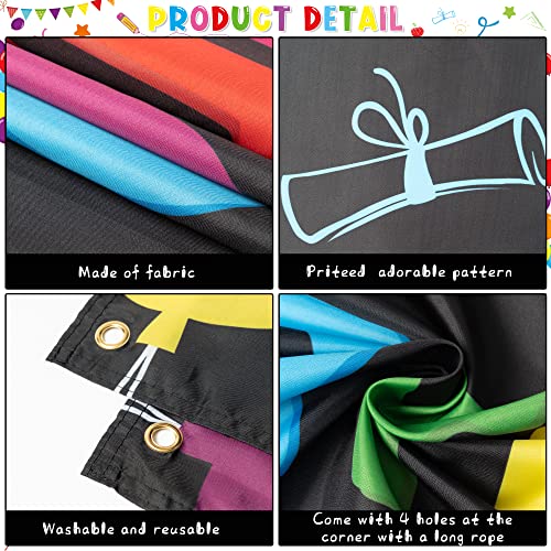 Xtralarge Preschool Congrats Grad Backdrop Banner Colorful Pre-K Graduation Party Decorations Backdrop Class Of 2023 Grad Ceremony Background Supplies Congratulations Grad School Prom Party Decor Favors #TOP2