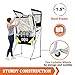 Hall of Games Xtra Long Shot EZ-Fold Premium Arcade Basketball Game with Built-in 4-Ball Storage Rack, Pop Off with The Perfect Basketball Game