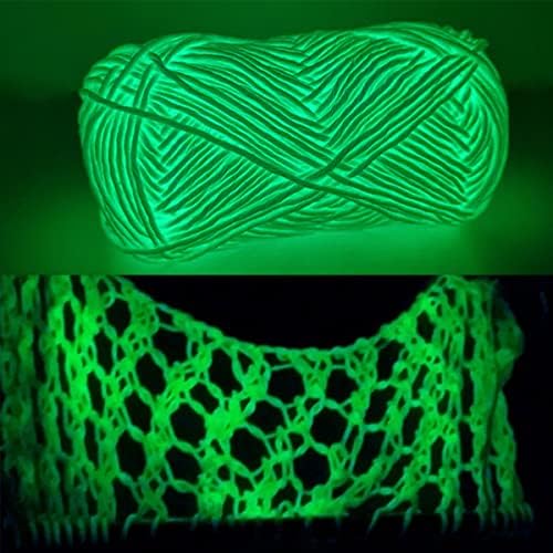 2 Rolls Glow in The Dark Yarn,DIY Glow Yarn,Knitting Yarn for Arts, Crafts & Sewing Beginners(Style 1)