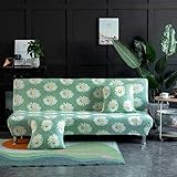 Elástica Sofacama Funda Sin Brazos, Funda De Sofá Modelo Antideslizante Lavable Plegable Funda Cubre Sofá para Niños Mascotas Gatos Perros-U-Grande 160-190CM(63-75in)