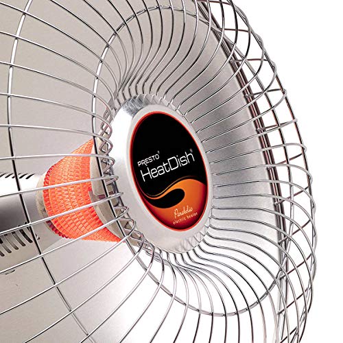 Presto HeatDish Plus Parabolic Heater 120v AC, 1000 Watts