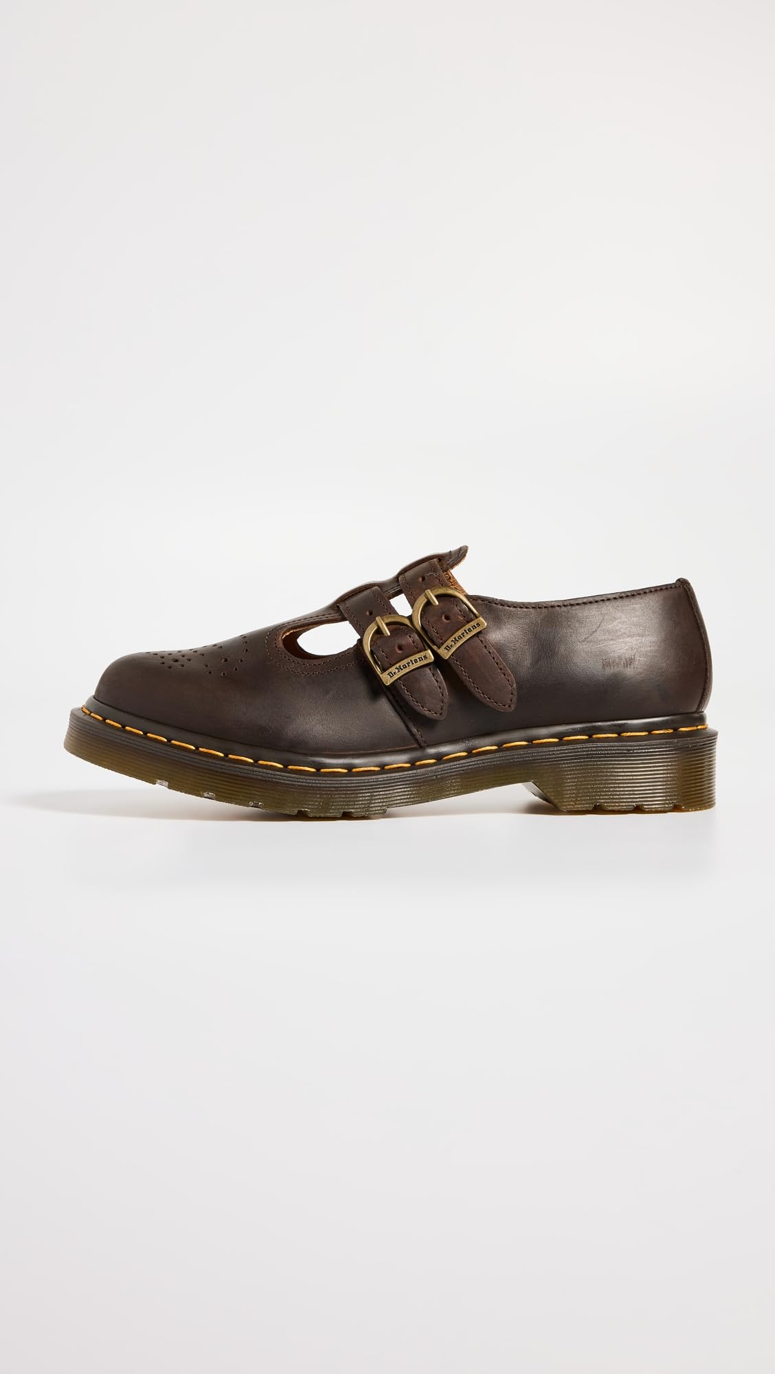 Dr. Martens 8065 Mary Jane feminino, Marrom escuro Crazy Horse, 38