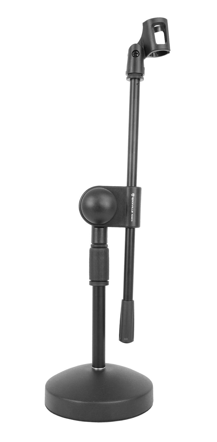 Rockville RDMS70 Supporto per microfono da tavolo con braccio+base rotonda in acciaio+altezza regolabile