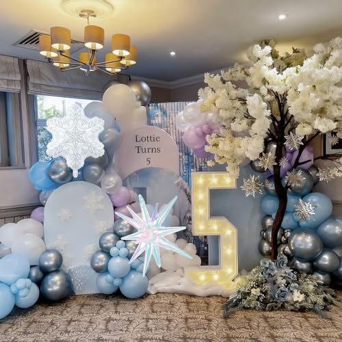 Ballons bleus et blancs flocon de neige durables pour éviter les dégonflements