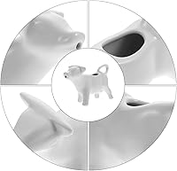 Vista 3 de Cabilock Jarra de crema de cerámica, jarra de leche con forma de vaca, jarra de leche de café, jarra de crema de leche, jarras de crema