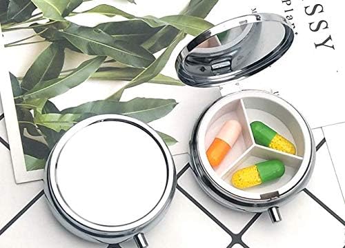 Miniatura 3 de Pastillero compacto con 3 compartimentos, para bolsillo o bolso, con caja de regalo, organización, fraternidad, Delta Sigma Theta Symbol 4,