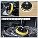 Aysatogc 7PCS 3 Inch Wool Buffing Pad, Wool Polishing Buffing Pads Drill Buffer Connecting M10 Drill Adapter for Car Polishing and Waxing Car Polish Buffing Wheel