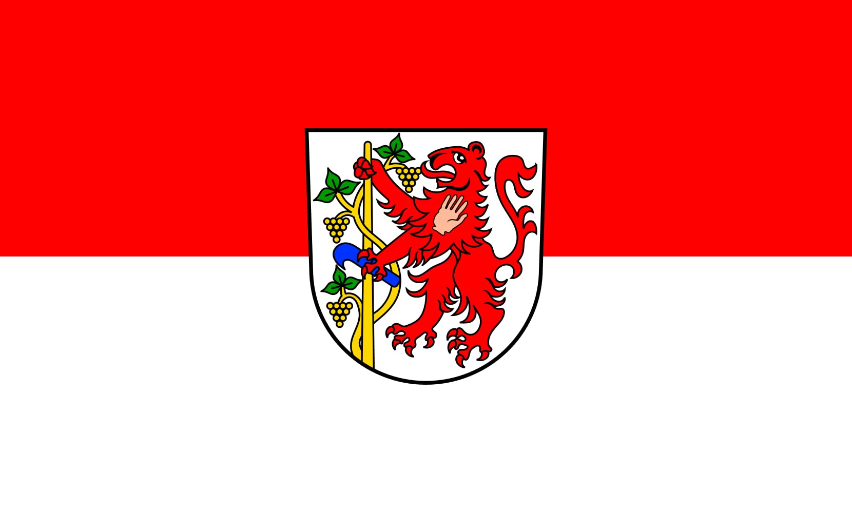 Drapeau Sipplingen résistant au vent grand format paysage 1.35m²