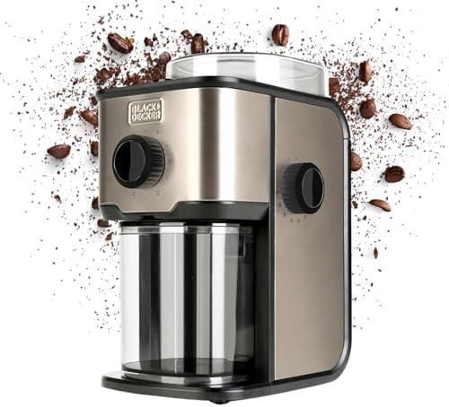 BLACK+DECKER - Moulin à Café Électrique BXCG151E | Réservoir 200g...
