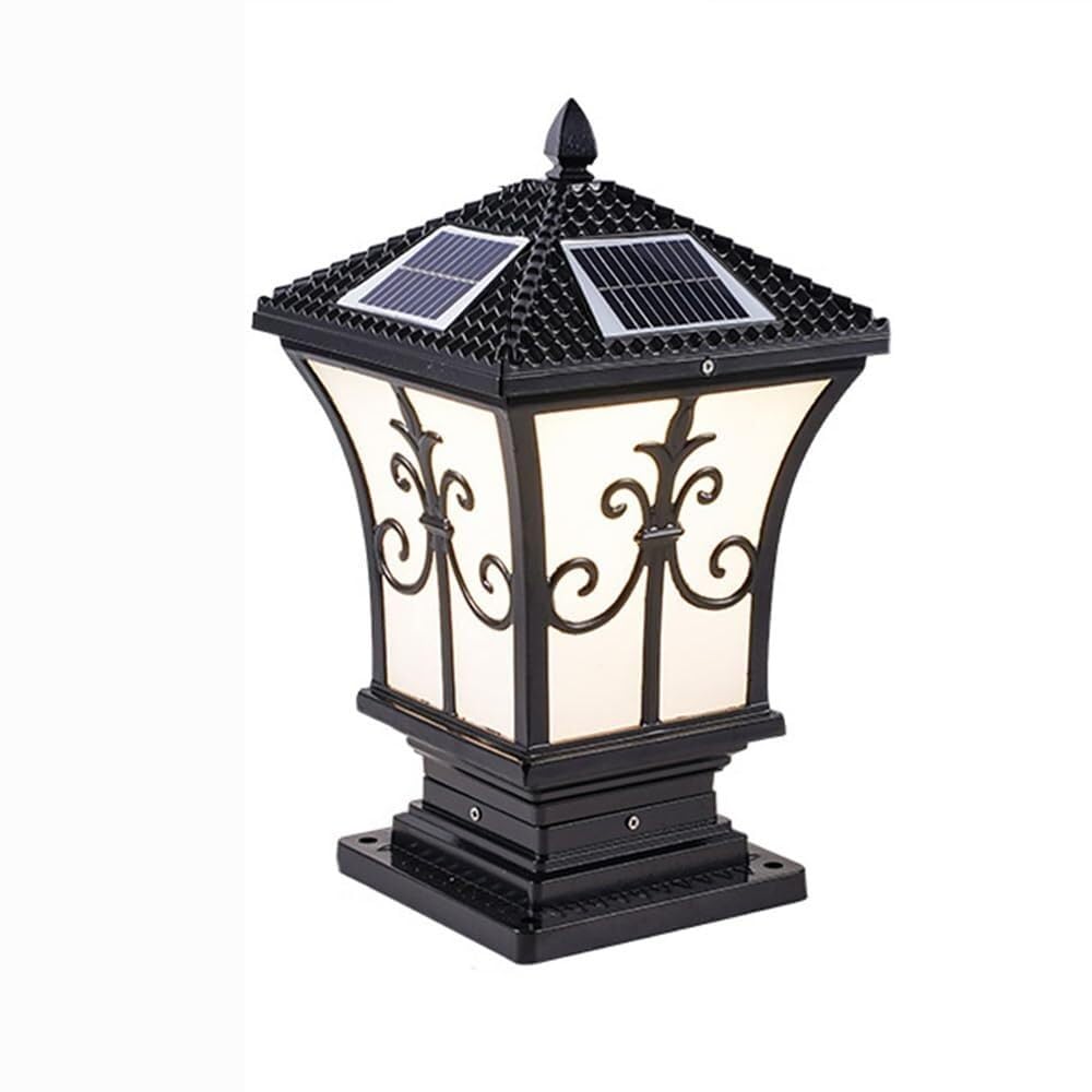 Lampe solaire d'extérieur style européen pour illuminer les soirées sur la terrasse
