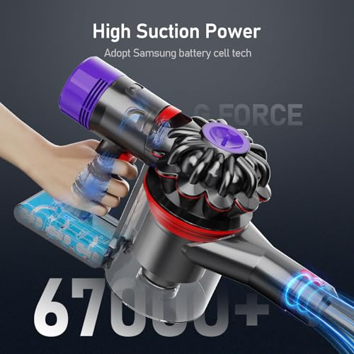 Image of Keenstone Battery Replacement for V8, 21.6V 6500mAh Li-ion Battery Compatible with SV10 V8 Animal V8Absolute V8Motorhead V8Carbon Fiber V8Fluffy Series Cordless Vacuum, 2 Filters Included