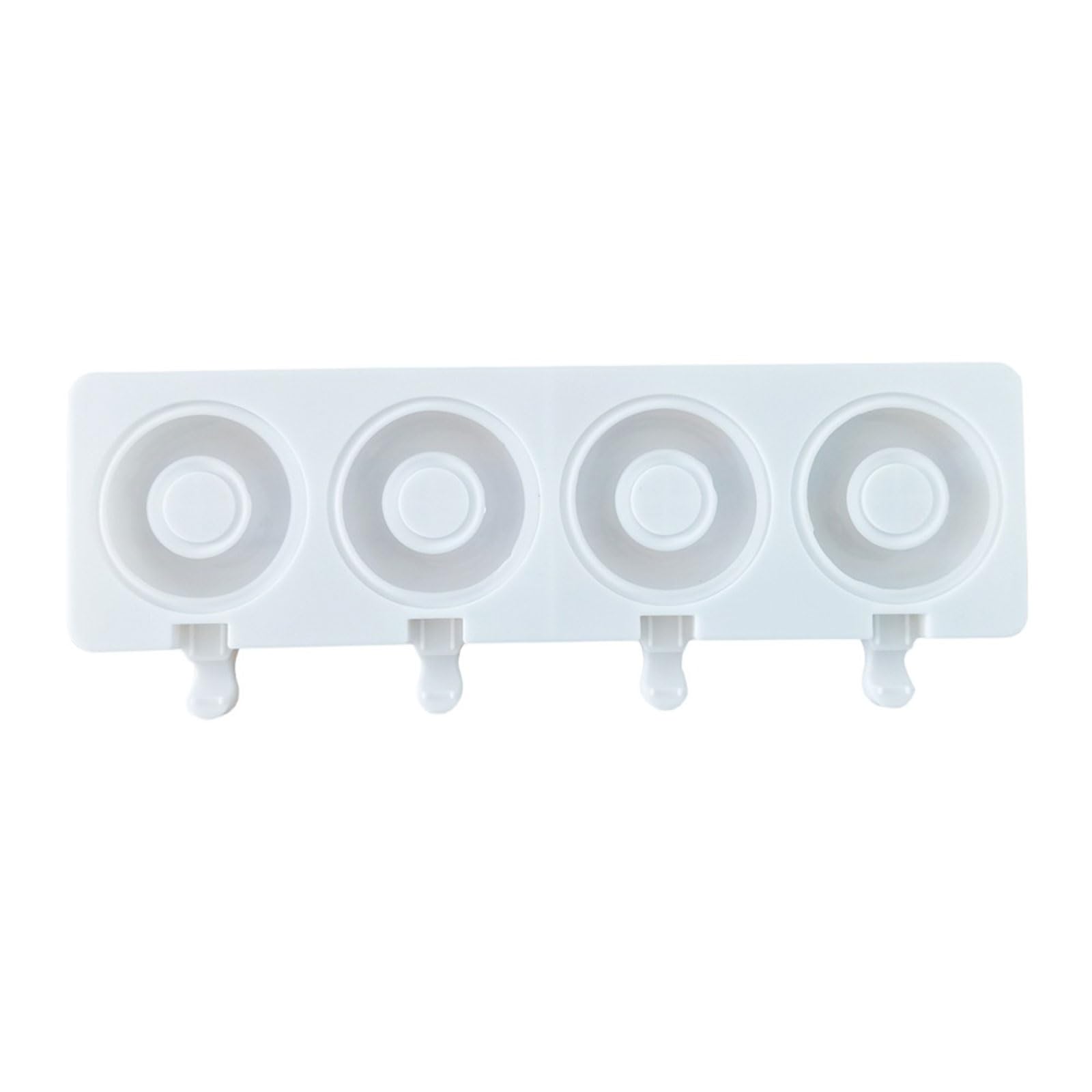 ATRYG Doughnuts Shape Cream 4 Cavity Silicone Popsicles Cubes Tray Popsicles Maker Baking Cake Candy Mold