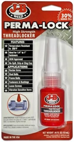 J-B Weld 27113 Perma-Lock Red Threadlocker-Color: Red 13 ml Size: 13 ml