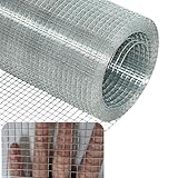 19 Gauge Galvanized Hardware Cloth, Welded Wire Metal Roll Chicken Fence Wire Mesh Screen Roll, Garden Rabbit Fencing, Snake Fence, Chicken Gopher Racoons (1/4 Inch-16Inch x 20Ft)