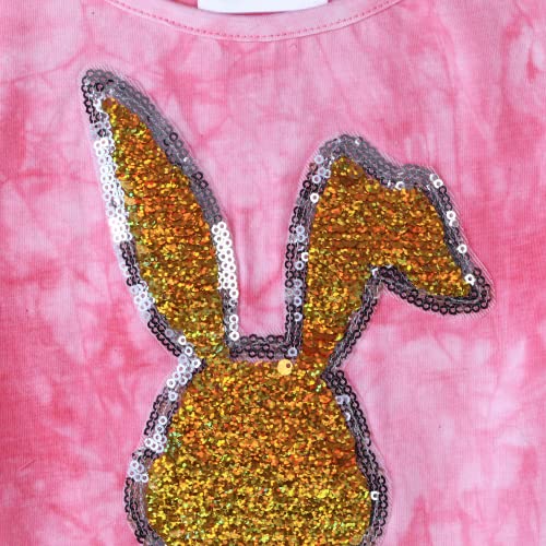 Image of Easter Shirts for Girls Kids Easter Gift Bunny Flip Sequin T-Shirt Clothing 3-12 Years