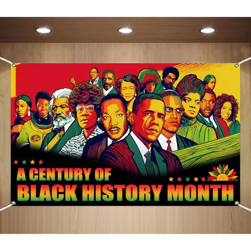 Black History Month Backdrop for Photography Afro African American Decoration