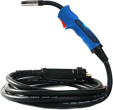 SUSEMSE MIG Welder Torch Inert Gas CO2 MB-15AK for MIG MAG Welding Binzel Type Flexible Head 10Ft 3M