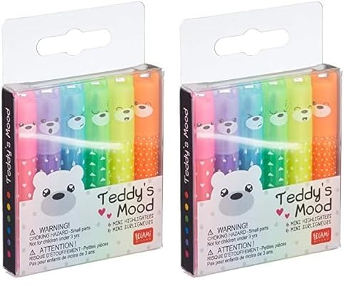 Legami - Set De 6 Miniiluminadores Teddy S Mood, 6 Piezas 1 Paquete Paquete De 2 Legami - Set De 6 Miniiluminadores Teddy S Mood, 6 Piezas 1 Paquete Paquete De 2