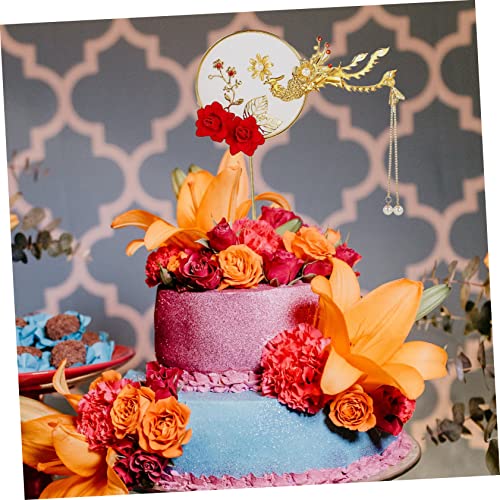 STOBAZA 1Pc Decorações De Festa De Casamento Rosa Bolo Picaretas Dia Namorados Bolo Cupcake Toppers