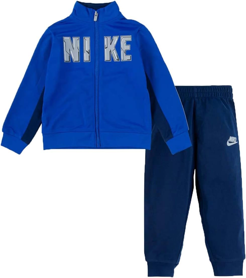NikeLittle Boy Dri Fit Full Zip Jacket and Pants 2 Piece Set (B_V(76I488-U9J)/G, 7 Years)