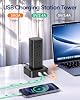 Torre de enchufes con 12 tomas de corriente y 4 puertos USB (2 USB C), cable de 6 pies 4