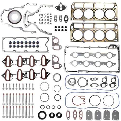 Image of Head Gasket Set with Bolts, 5.3 /4.8L for Chevy Avalanche /Silverado /Suburban /Tahoe /Trailblazer, for Buick Rainier, for GMC Envoy /Sierra /Yukon, for Saab 9-7X, 05-13, HS26191PT, ES72220(46pcs)