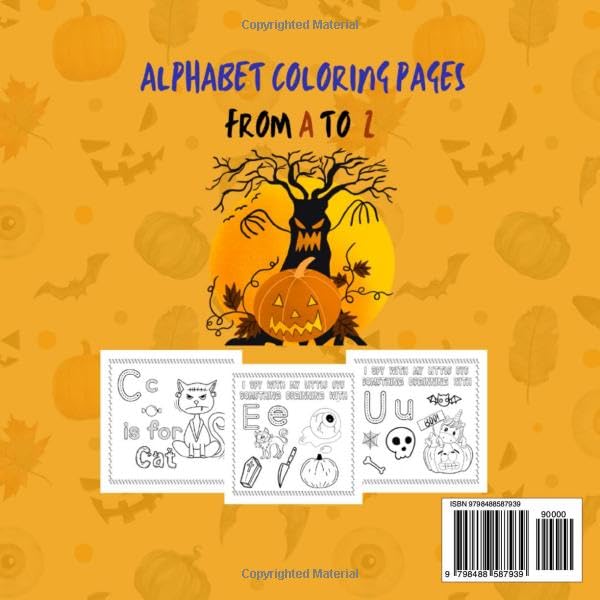 I Spy Halloween Book for Kids Ages 2-5: A Cute And Fun Coloring & Guessing Game For Little Kids About Halloween from A to Z: Spooky Stuff: Gift for Toddlers and Preschoolers to Learn the Alphabet. image 3