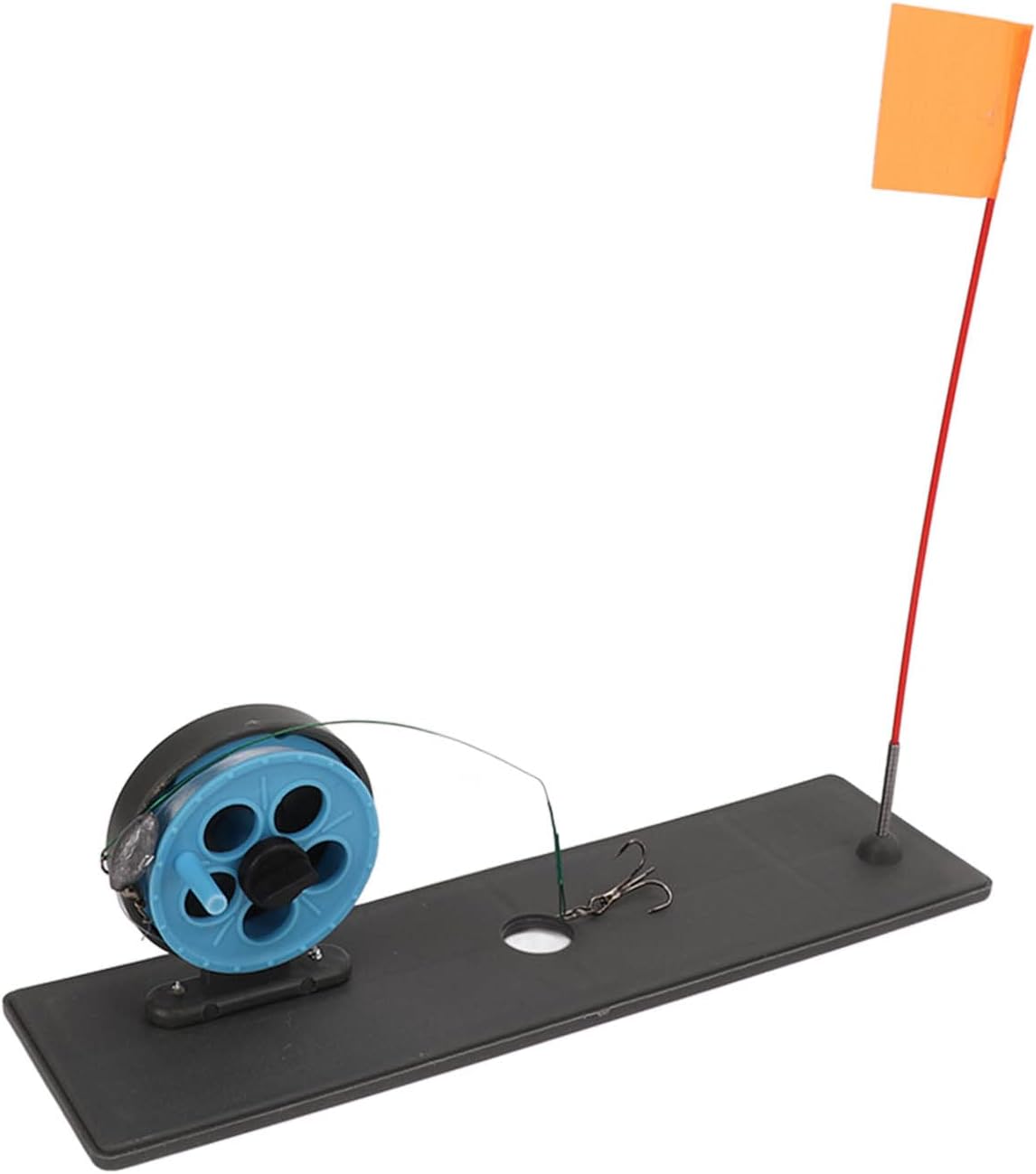 Ice Fishing TipUp, with Flag Floating Base, Portable Ice