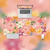マウスパッド 大型 50*100cm*a 花柄 デスクパッド PC パソコン 持ち運び便利 拡張 デスクマット おしゃれ カラフル ゲーミングマウスパッド アニメ マウスマット 大きい ゲーミング マウスパッド 太陽 月 オフィス 癒し系 撥水 防滑 傷防止 PCマット カラー