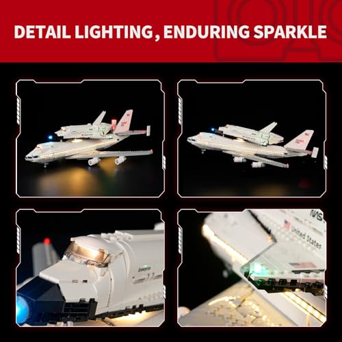 BRIKSMAX 2.0 Light Kit for Lego-Shuttle Carrier Aircraft -Innovative Led Lighting Compatible with Lego Icons 10360 - Not Included Model Set - Image 3