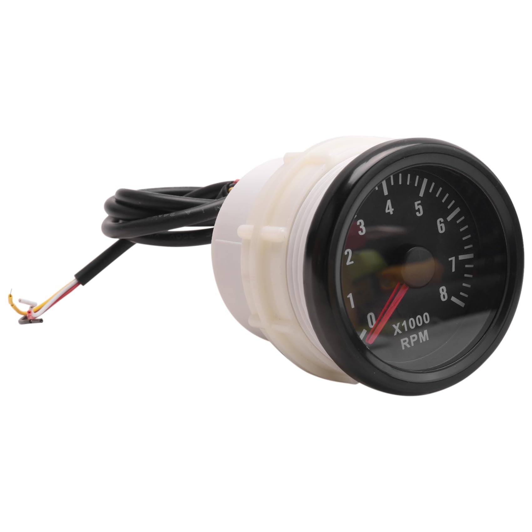 52MM Tachymètre Électrique 0-8000 RPM 2 Compteur de Tours/Minute pour Moteur à Essence 2 3 4 5 6 8 Cylindres Voiture Bateau Yacht