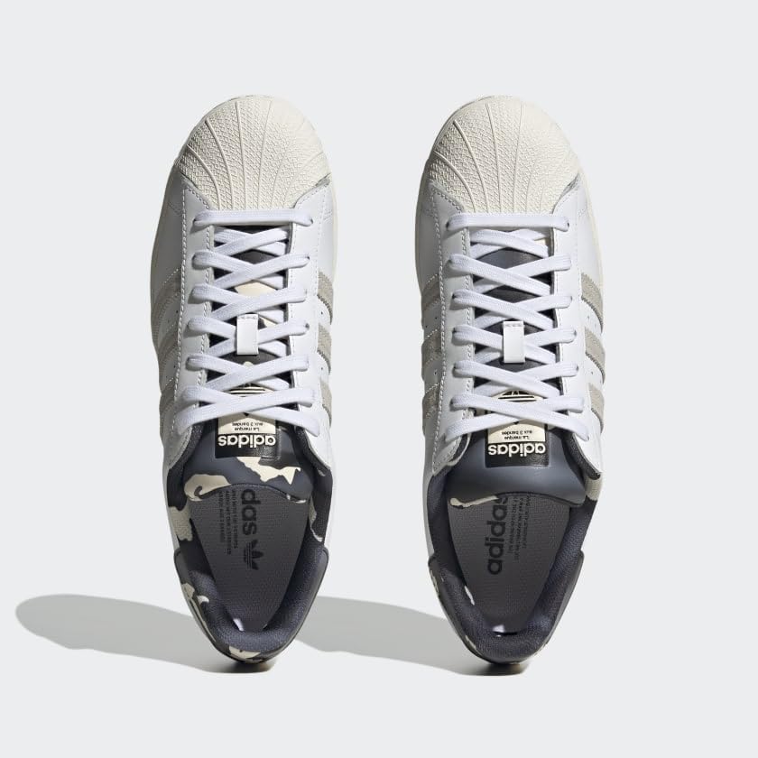 Image of adidas Superstar Shoes Men's, White, Size 7.5